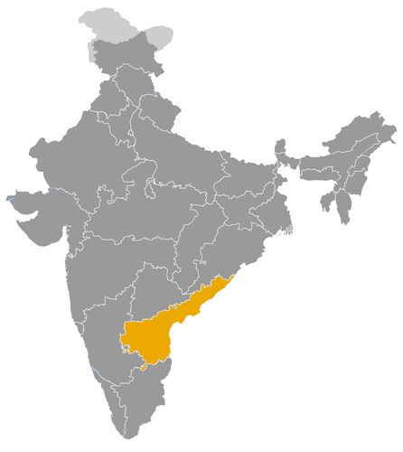 Inde • |0624/1130| • dynastie Chalukya de Vengi: carte